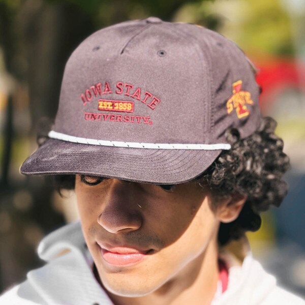 Swannies Iowa State Black Brewer Adjustable Hat front